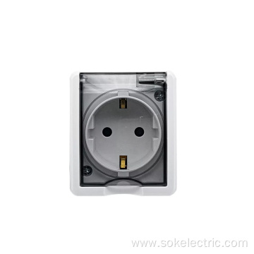 Factory Price Single Schuko Power Outlet With Shutter
